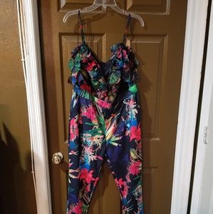 Fashion Nova Island Tropical jumpsuit 1X
